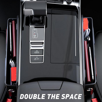 Κονσόλα αυτοκινήτου Πλαϊνό κάθισμα αυτοκινήτου Κουτί αποθήκευσης σχισμή κενού πλήρωσης PU Δερμάτινο Universal αξεσουάρ εσωτερικού αυτοκινήτου