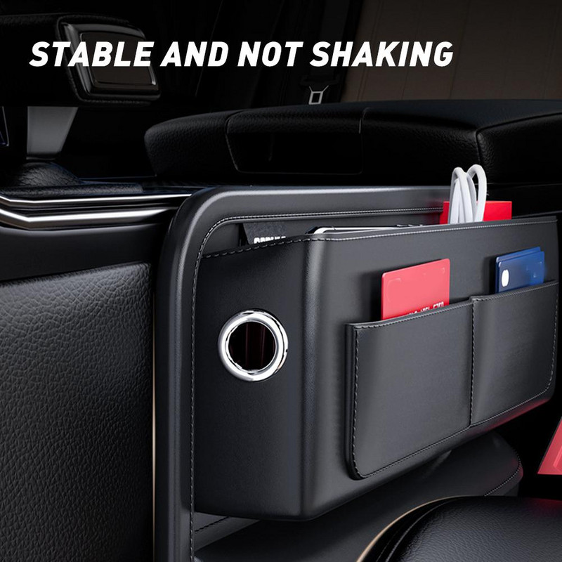 Consola auto laterală Scaun mașină cutie de depozitare crevașă Suport de umplere a golurilor din piele PU Accesorii universale pentru interiorul mașinii
