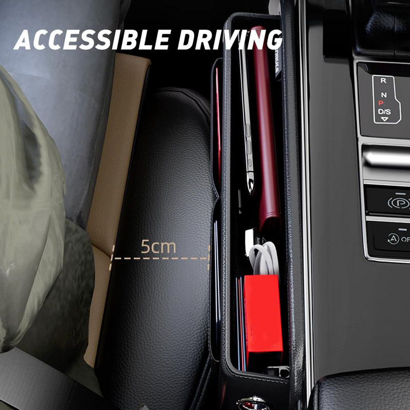 Consola auto laterală Scaun mașină cutie de depozitare crevașă Suport de umplere a golurilor din piele PU Accesorii universale pentru interiorul mașinii