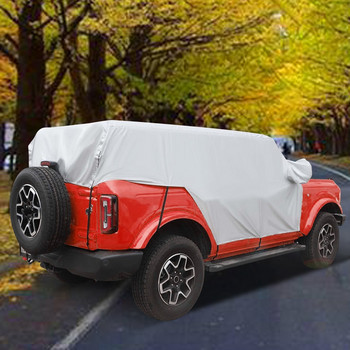 Κάλυμμα αυτοκινήτου για Ford Bronco 4 Door 2021 2022 Αντιανεμικό αδιάβροχο Αδιάβροχο, ανθεκτικό στις γρατσουνιές, εξωτερική προστασία UV