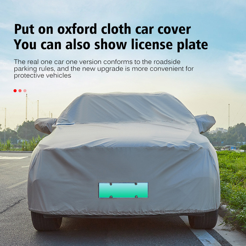Pentru Tesla Model 3 Model Y Acoperire completă Husă mașină din pânză Oxford în aer liber Protecție împotriva prafului UV Kit impermeabil Accesorii de decorare
