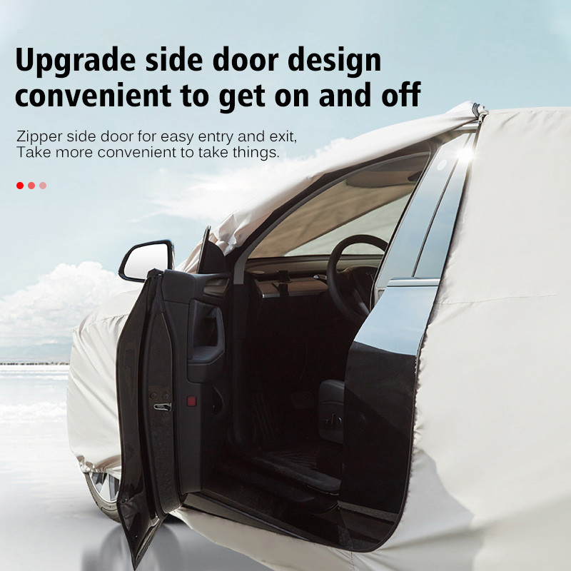 Pentru Tesla Model 3 Model Y Acoperire completă Husă mașină din pânză Oxford în aer liber Protecție împotriva prafului UV Kit impermeabil Accesorii de decorare