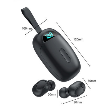 JS25 TWS Νέου στυλ ασύρματα ακουστικά Binaural Mini Sports Intelligent LED Digital Display 5.0 Ποιότητα ήχου Bluetooth HiFi