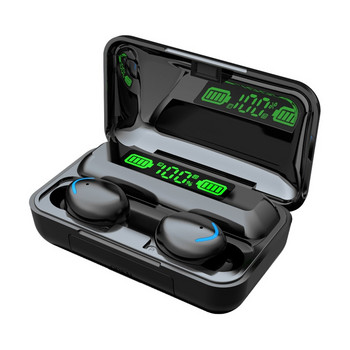 F9-5c Bluetooth слушалка с дигитален дисплей Спортно намаляване на шума при докосване Безжична TWS бинаурална слушалка за поставяне в ухото F9 Bluetooth слушалка