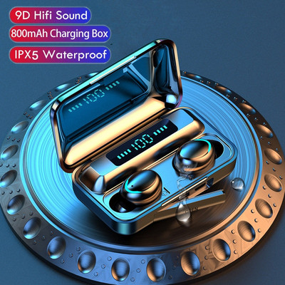 Căști Bluetooth F9-5c cu afișaj digital Sport Touch Reducere zgomot Wireless TWS Binaural In-Ear F9 Căști Bluetooth