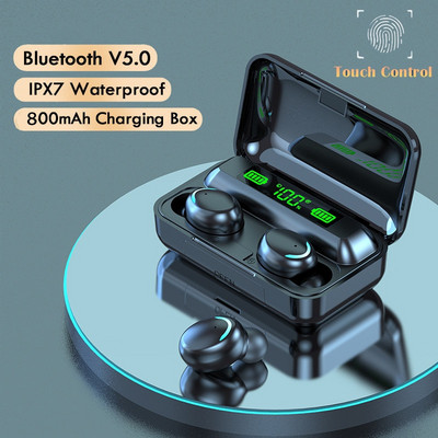 Căști Bluetooth F9-5c cu afișaj digital Sport Touch Reducere zgomot Wireless TWS Binaural In-Ear F9 Căști Bluetooth