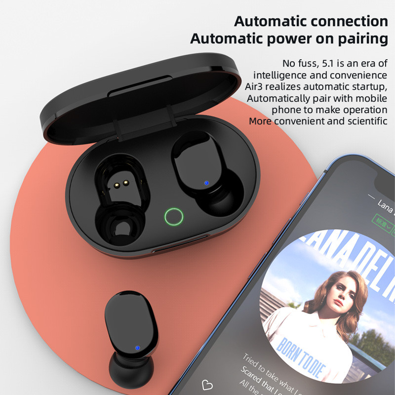 Căști Bluetooth Căști fără fir Căști stereo SportEarbuds microfon cu cutie de încărcare pentru smartphone TWS