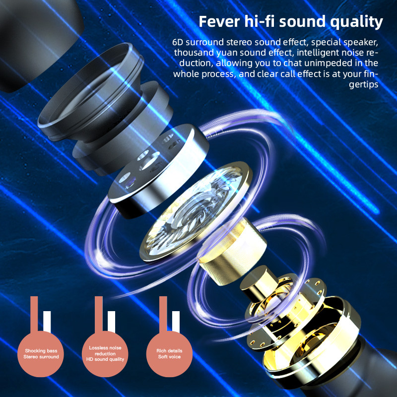 Căști Bluetooth Căști fără fir Căști stereo SportEarbuds microfon cu cutie de încărcare pentru smartphone TWS