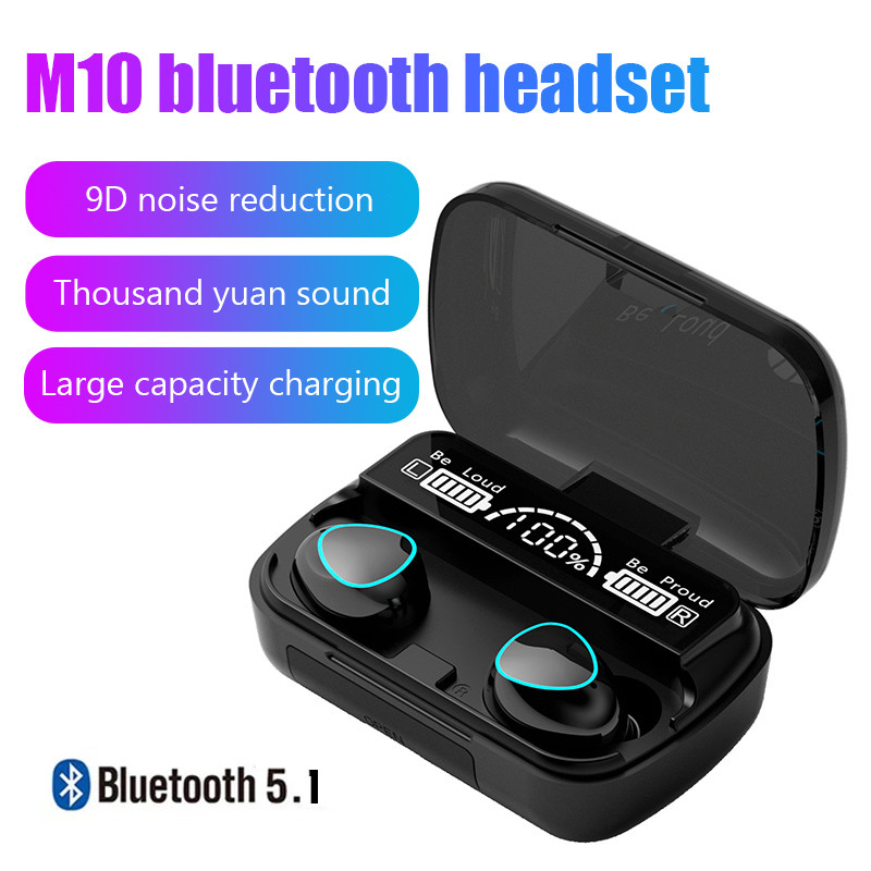Noul afișaj LED TWS M10 Căști Bluetooth Touch fără fir, în ureche Sport, căști impermeabile Bluetooth 5.1 pentru telefoane mobile
