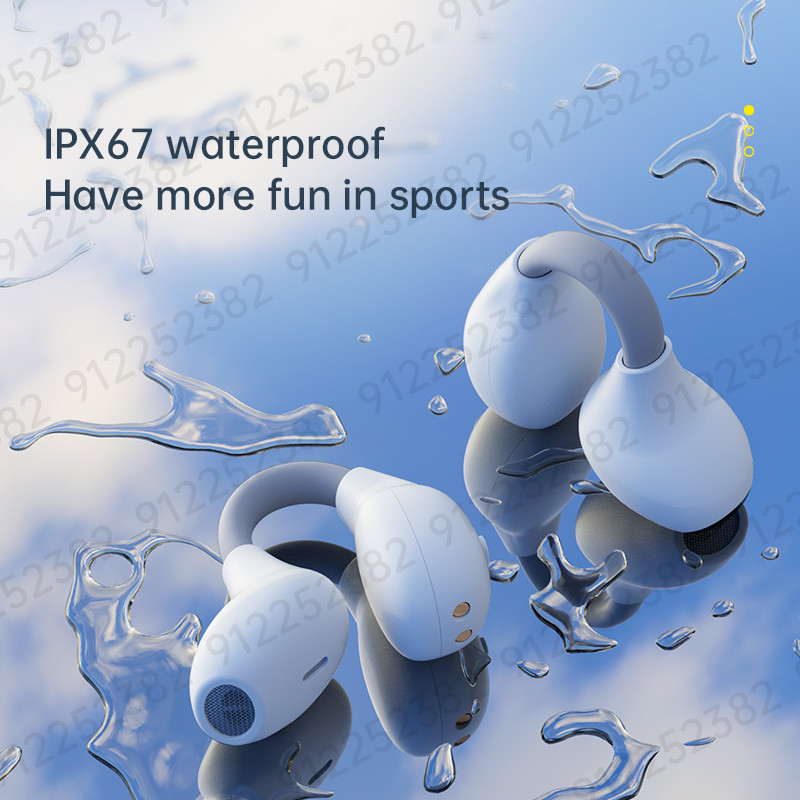 „Real Bone Conduction“ ausinės „Bluetooth 5.3“ belaidės ausinės, atsparios vandeniui sportinės ausinės su mikrofonu, skirtos treniruotėms, važiuojant vairuojant