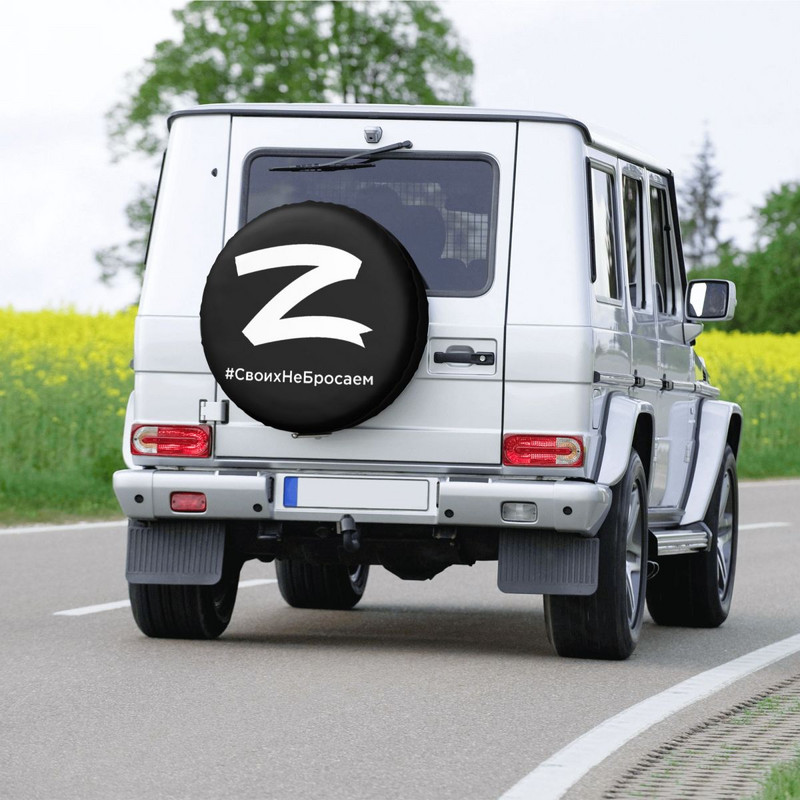 Carcasă pentru roată de rezervă cu imprimare cu literă Z, militară rusă, pentru Suzuki Mitsubi Accesorii de protecție pentru roți auto 14" 15" 16" 17" inch