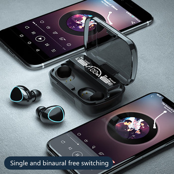 TWS M10 безжични Bluetooth слушалки LED дисплей с висок живот на батерията с ниска латентност In-Ear Touch Спортни водоустойчиви Bluetooth 5.1 слушалки