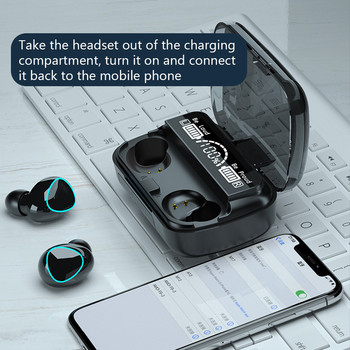 TWS M10 безжични Bluetooth слушалки LED дисплей с висок живот на батерията с ниска латентност In-Ear Touch Спортни водоустойчиви Bluetooth 5.1 слушалки