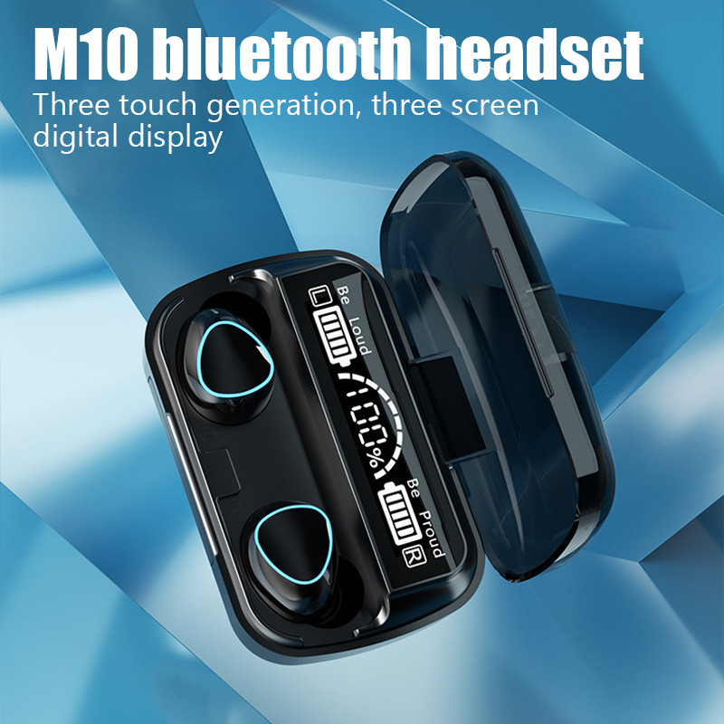Căști Bluetooth fără fir TWS M10 Afișaj LED Durată mare de viață a bateriei Latență scăzută In-ear Touch Sport Căști impermeabile Bluetooth 5.1