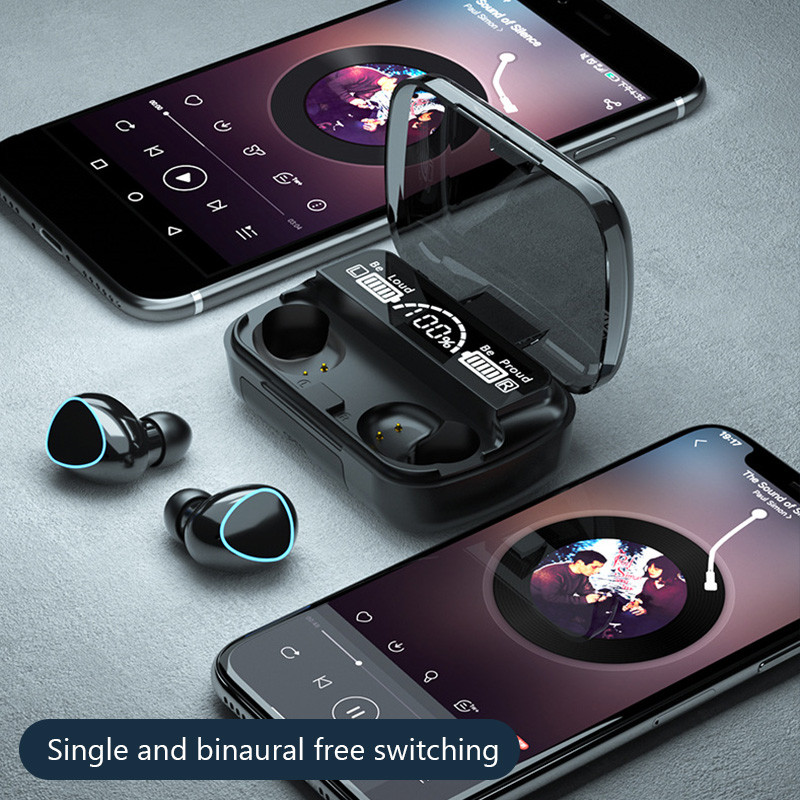 Căști Bluetooth fără fir TWS M10 Afișaj LED Durată mare de viață a bateriei Latență scăzută In-ear Touch Sport Căști impermeabile Bluetooth 5.1