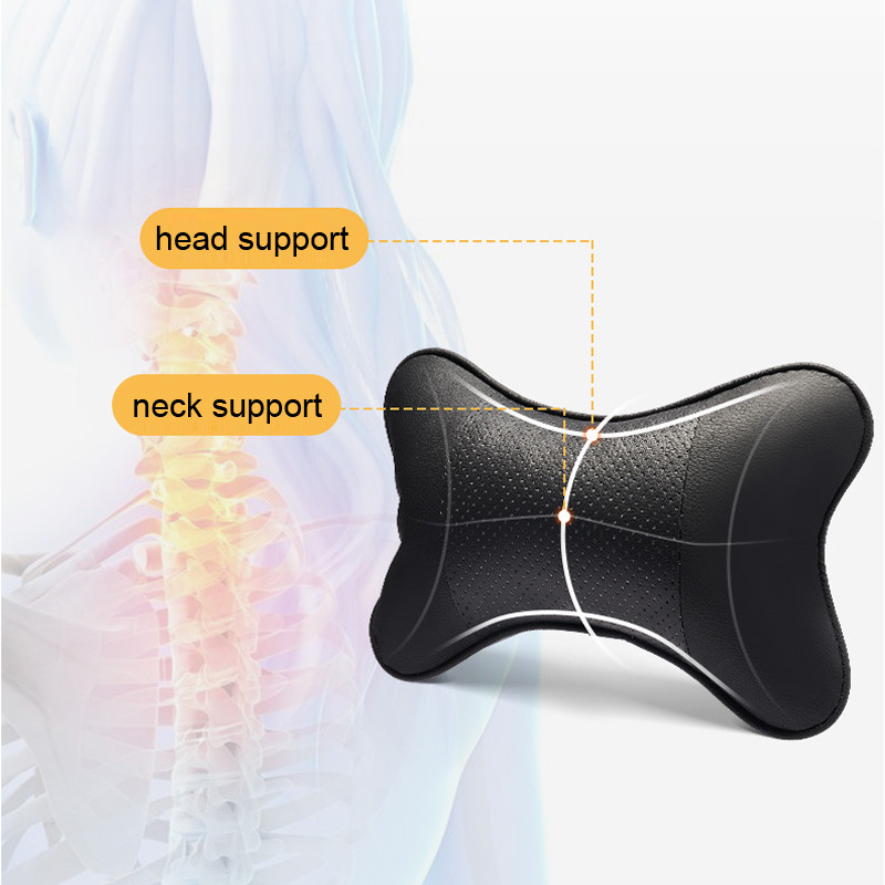 1 buc din piele PU mașină pernă pentru gât scaun tetiera logo brodat pentru Honda Civic CRV CR-V HRV Accord Crider Odyssey accesorii auto