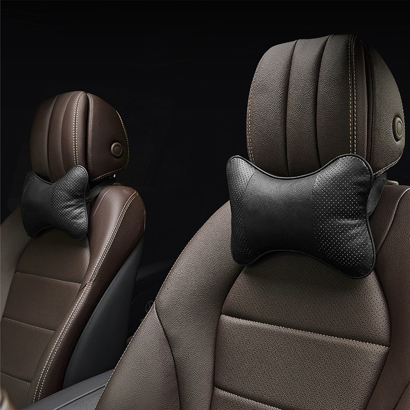 1 buc din piele PU mașină pernă pentru gât scaun tetiera logo brodat pentru Honda Civic CRV CR-V HRV Accord Crider Odyssey accesorii auto
