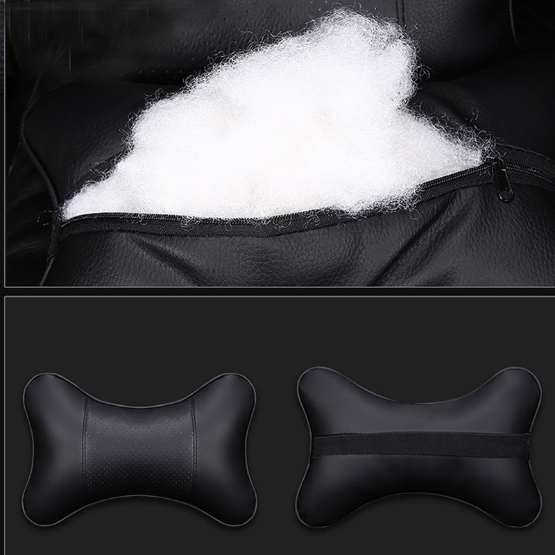 1 buc din piele PU mașină pernă pentru gât scaun tetiera logo brodat pentru Honda Civic CRV CR-V HRV Accord Crider Odyssey accesorii auto