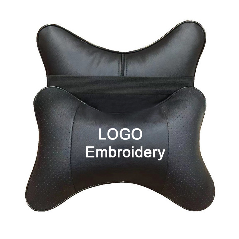 1 buc din piele PU mașină pernă pentru gât scaun tetiera logo brodat pentru Honda Civic CRV CR-V HRV Accord Crider Odyssey accesorii auto