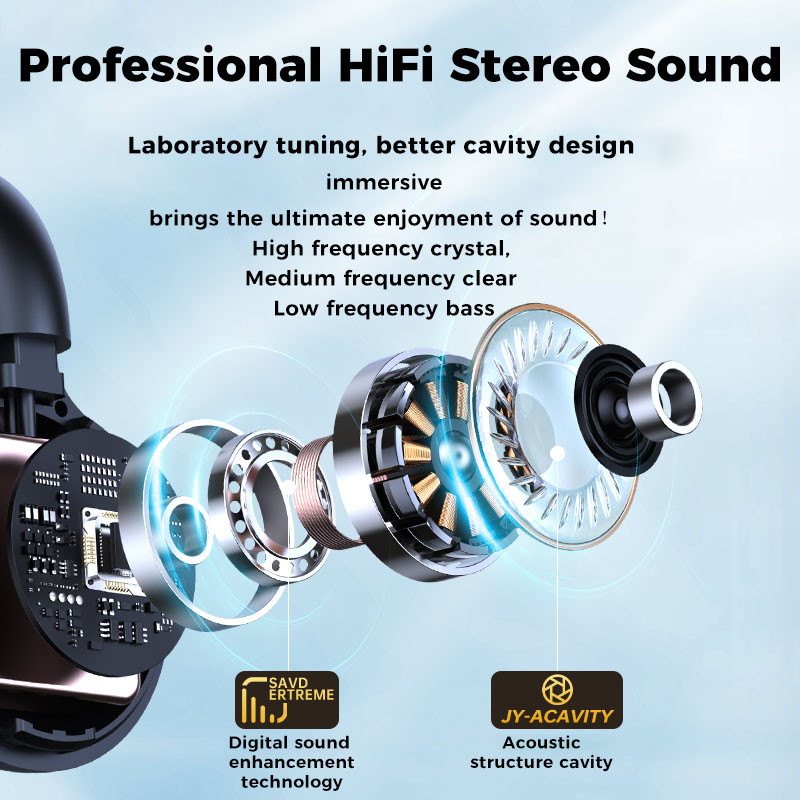 TWS Bone Conduction Bluetooth Earphones 5.3 Ear Clip Earring Earring Wireless headphone with Mic Noise Reduction HiFi Sports Headset