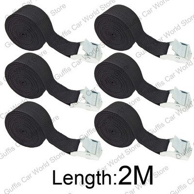 6 bucăți 2M curele de marfă cu cataramă de fixare pentru portbagaj de acoperiș pentru mașină, motocicletă, bicicletă, bagaje, caiac, centură puternică cu clichet