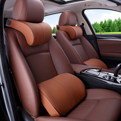 Pernă din spumă cu memorie pentru tetieră auto Seturi de scaune din piele PU Reglarea pernei pentru spate Perne lombare pentru zona gâtului