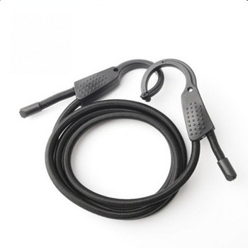 1.5M черно здраво еластично въже Връв за окачване на дрехи за кола Многофункционална добра еластичност Връзка за багаж Въже за дрехи на закрито
