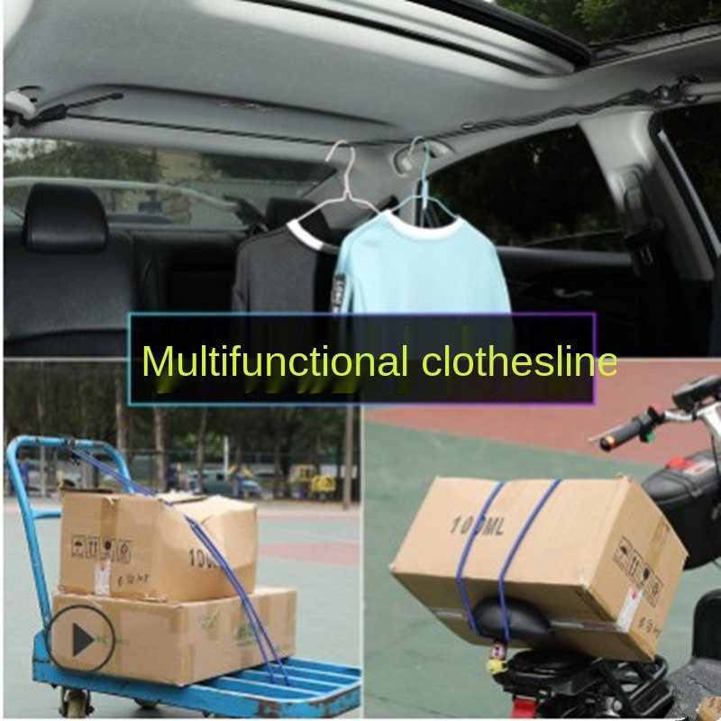 1.5M frânghie elastică neagră puternică pentru haine pentru mașină Snur de agățat multifuncțional elasticitate bună pentru bagaje șnur pentru mașină pentru interior