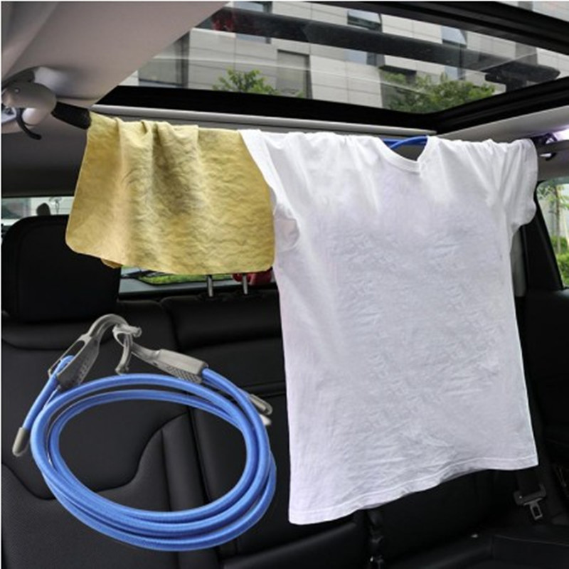 1.5M frânghie elastică neagră puternică pentru haine pentru mașină Snur de agățat multifuncțional elasticitate bună pentru bagaje șnur pentru mașină pentru interior