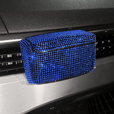 Kreatív Bling Rhinestone füst cigaretta hamutartó dobozok Automatikus többfunkciós személyiség csillogó dekoráció LED autós hamutartók
