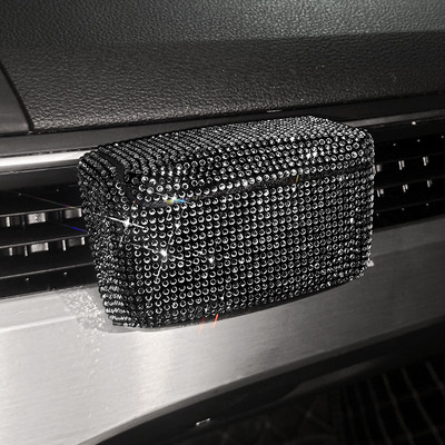 Kreatív Bling Rhinestone füst cigaretta hamutartó dobozok Automatikus többfunkciós személyiség csillogó dekoráció LED autós hamutartók