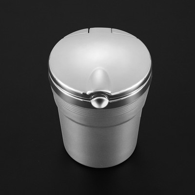 Scrumieră auto de ultimă generație Scrumieră cu LED din aliaj ușor Scrumieră portabilă cu scrumieră auto cu lumini LED cu capac Scrumieră auto creativă