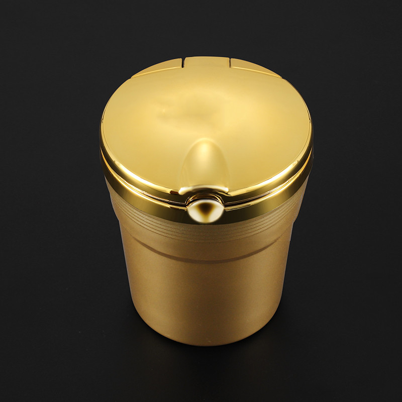 Scrumieră auto de ultimă generație Scrumieră cu LED din aliaj ușor Scrumieră portabilă cu scrumieră auto cu lumini LED cu capac Scrumieră auto creativă