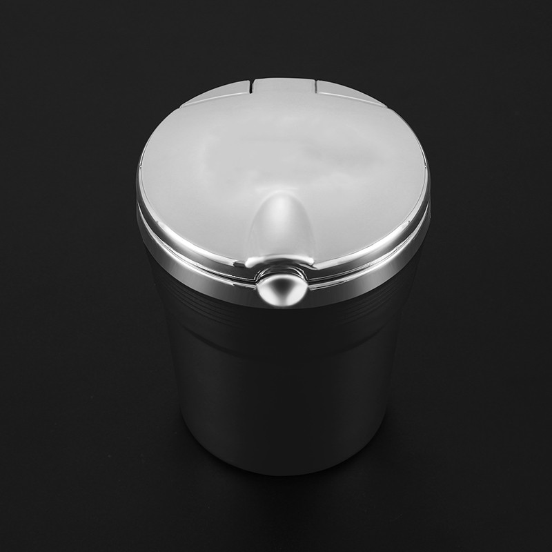 Scrumieră auto de ultimă generație Scrumieră cu LED din aliaj ușor Scrumieră portabilă cu scrumieră auto cu lumini LED cu capac Scrumieră auto creativă