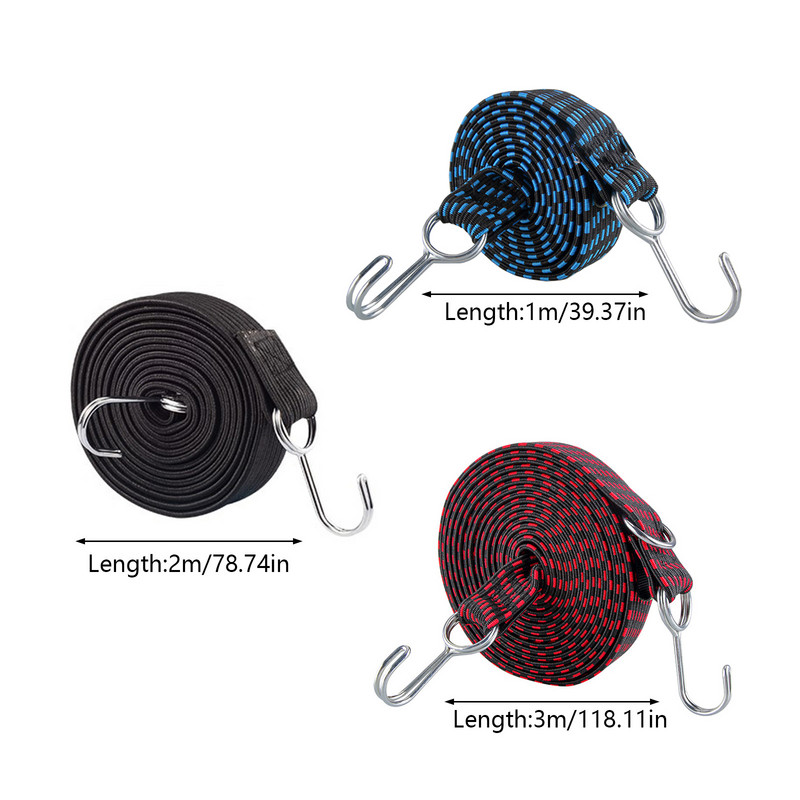 Κορδόνια Bungee με γάντζους Heavy Duty Rope Ελαστικοί ιμάντες bungee Επίπεδοι αγκίστριες κορδόνι Bungy Ελαστικός ιμάντας αποσκευών Bungees