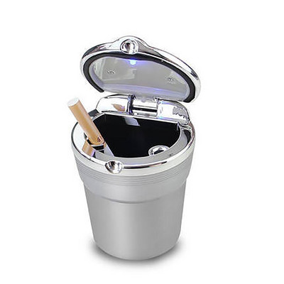 Personality Creative autós kagylóhéjú hamutartó LED-es könnyű járművek cigaretta hamutartóval, autó belső dekorációs kiegészítőkkel