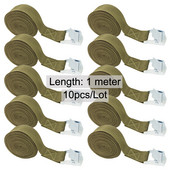 Ιμάντες φορτίου ζώνης 1M με πόρπη για μοτοσικλέτα αυτοκινήτου με ζώνη μεταλλικής πόρπης Ισχυρό λουρί πρόσδεσης με καστάνια για αποσκευές