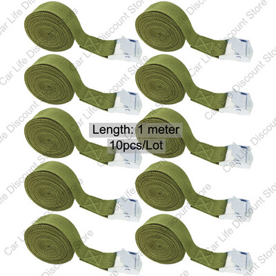 Ιμάντες φορτίου ζώνης 1M με πόρπη για μοτοσικλέτα αυτοκινήτου με ζώνη μεταλλικής πόρπης Ισχυρό λουρί πρόσδεσης με καστάνια για αποσκευές