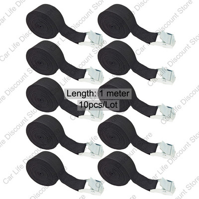 Ιμάντες φορτίου ζώνης 1M με πόρπη για μοτοσικλέτα αυτοκινήτου με ζώνη μεταλλικής πόρπης Ισχυρό λουρί πρόσδεσης με καστάνια για αποσκευές