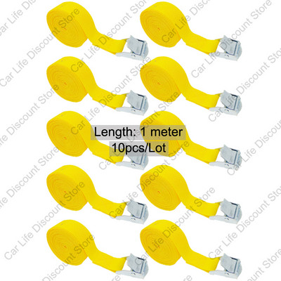 Ιμάντες φορτίου ζώνης 1M με πόρπη για μοτοσικλέτα αυτοκινήτου με ζώνη μεταλλικής πόρπης Ισχυρό λουρί πρόσδεσης με καστάνια για αποσκευές