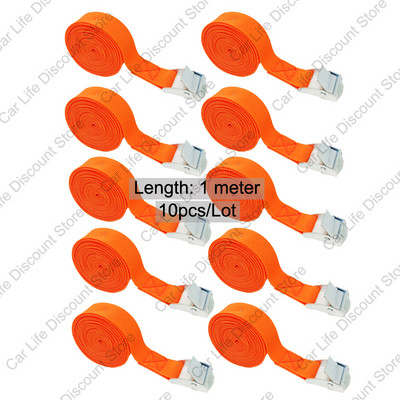 Ιμάντες φορτίου ζώνης 1M με πόρπη για μοτοσικλέτα αυτοκινήτου με ζώνη μεταλλικής πόρπης Ισχυρό λουρί πρόσδεσης με καστάνια για αποσκευές