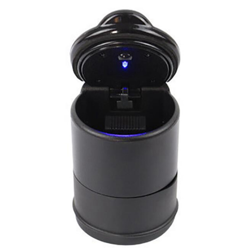 Scrumieră auto LED Scrumieră vehicul ignifugă cu tampon antiderapant cu lumină albastră Sigur La modă Practic Durabil