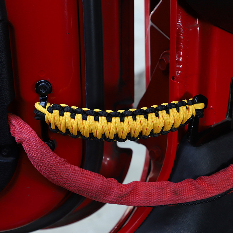 NHAUTP 2 bucăți frânghie Oxford curea de limitare a ușii mașinii pentru Jeep Wrangler TJ JK CJ YJ JKU 1997-2017