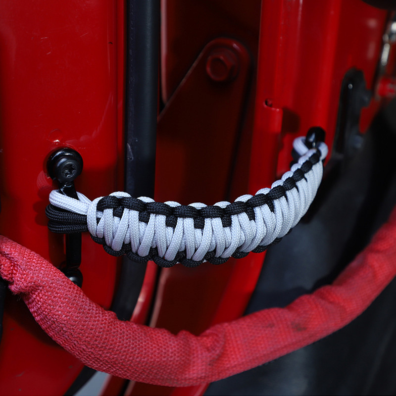 NHAUTP 2 bucăți frânghie Oxford curea de limitare a ușii mașinii pentru Jeep Wrangler TJ JK CJ YJ JKU 1997-2017