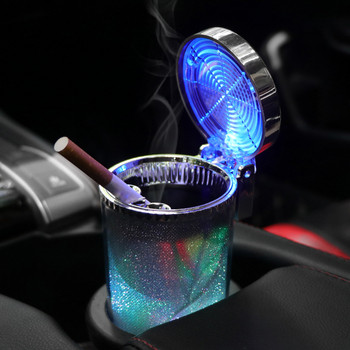 Τασάκι αυτοκινήτου με LED ελαφρύ πούρο Τασάκι δοχείο τσιγάρων Τασάκι φιάλη αερίου Θήκη για φλιτζάνια καπνού Αποθήκευση φλυτζανιών αυτοκινήτου προμήθειες
