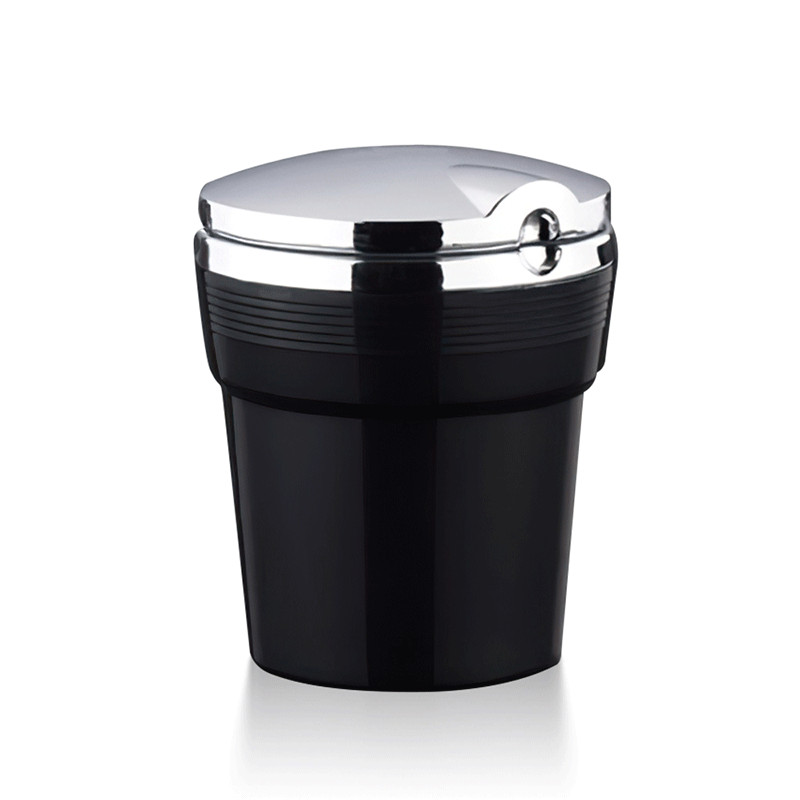 Scrumieră universală pentru mașină cu lumini LED, cu capac, personalitate creativă, mașină acoperită în interiorul mașinii, consumabile multifuncționale pentru mașină Nou