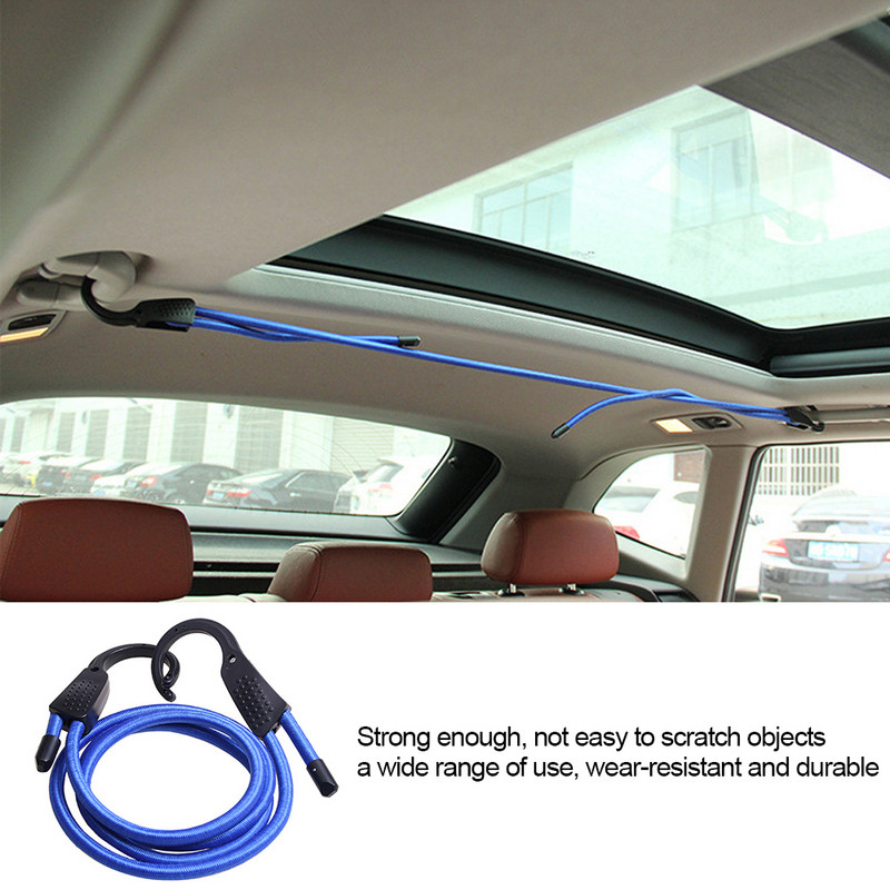 Σχοινί πόρπης πρόσδεσης αποσκευών 1,5M με ρυθμιζόμενο ελαστικό ιμάντα για ταξίδια με μοτοσικλέτα