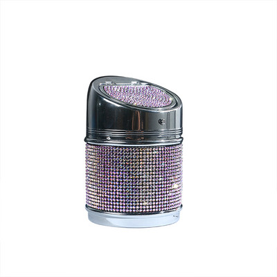 Tavă de cenușă cu diamant pentru mașină Auto Vehicul Suport țigară Decor Suport pentru trabucuri cu strass Accesorii pentru mașină Bling Interior pentru fete