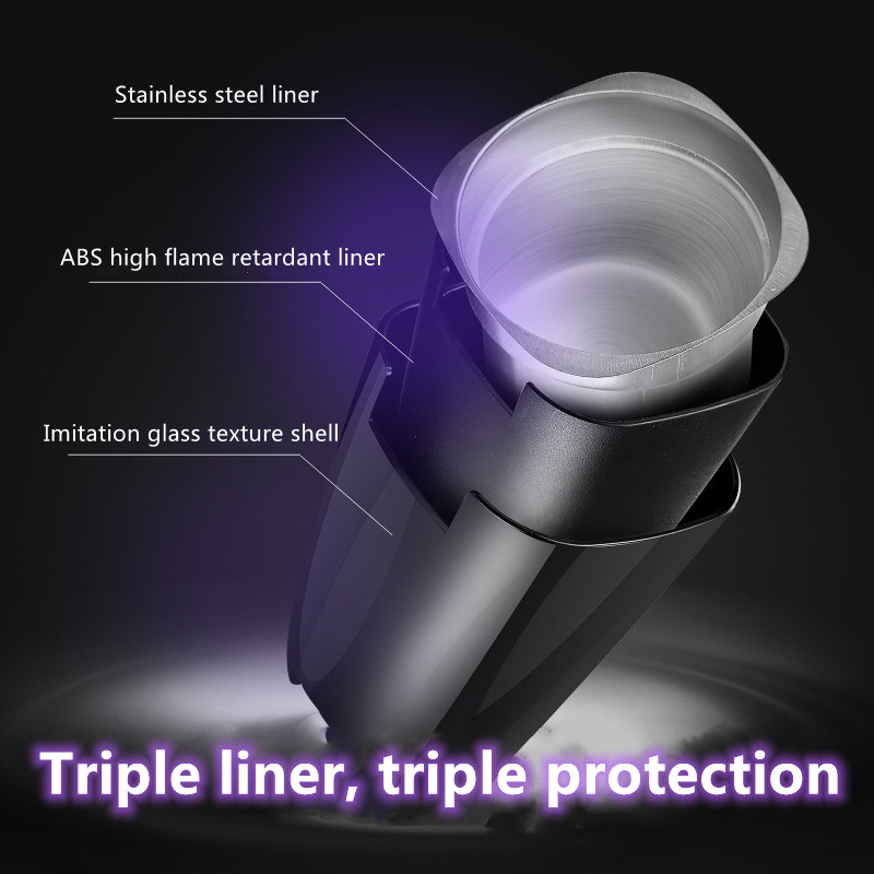 Scrumieră cu LED-uri pentru mașină, 1 buc, recipient de depozitare a monedelor pentru gunoi