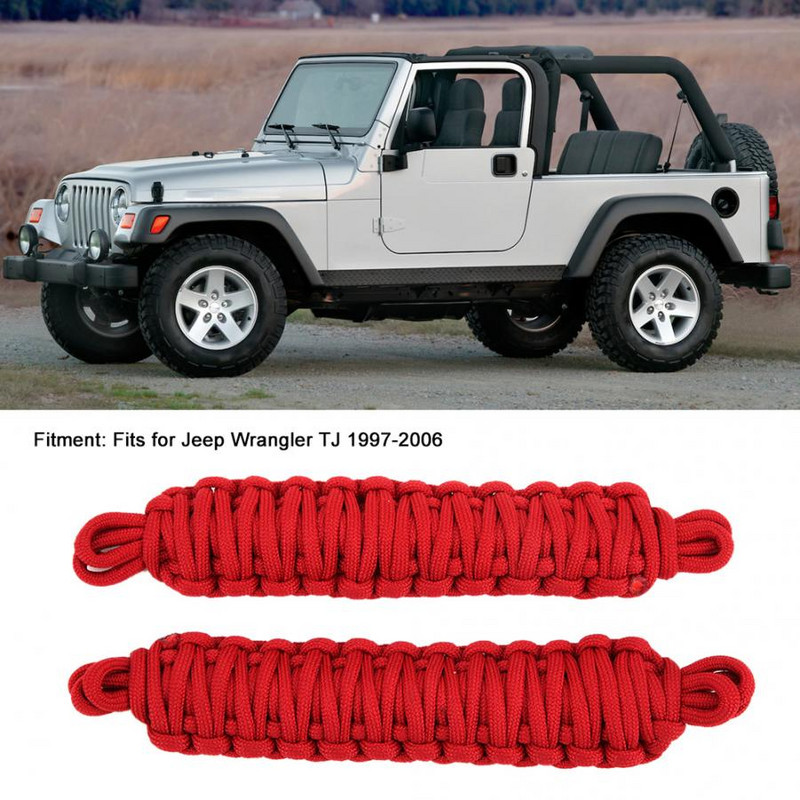 2 bucăți curea de limitare pentru protecția ușii mașinii se potrivește pentru accesoriul auto Jeep Wrangler TJ 1997-2006